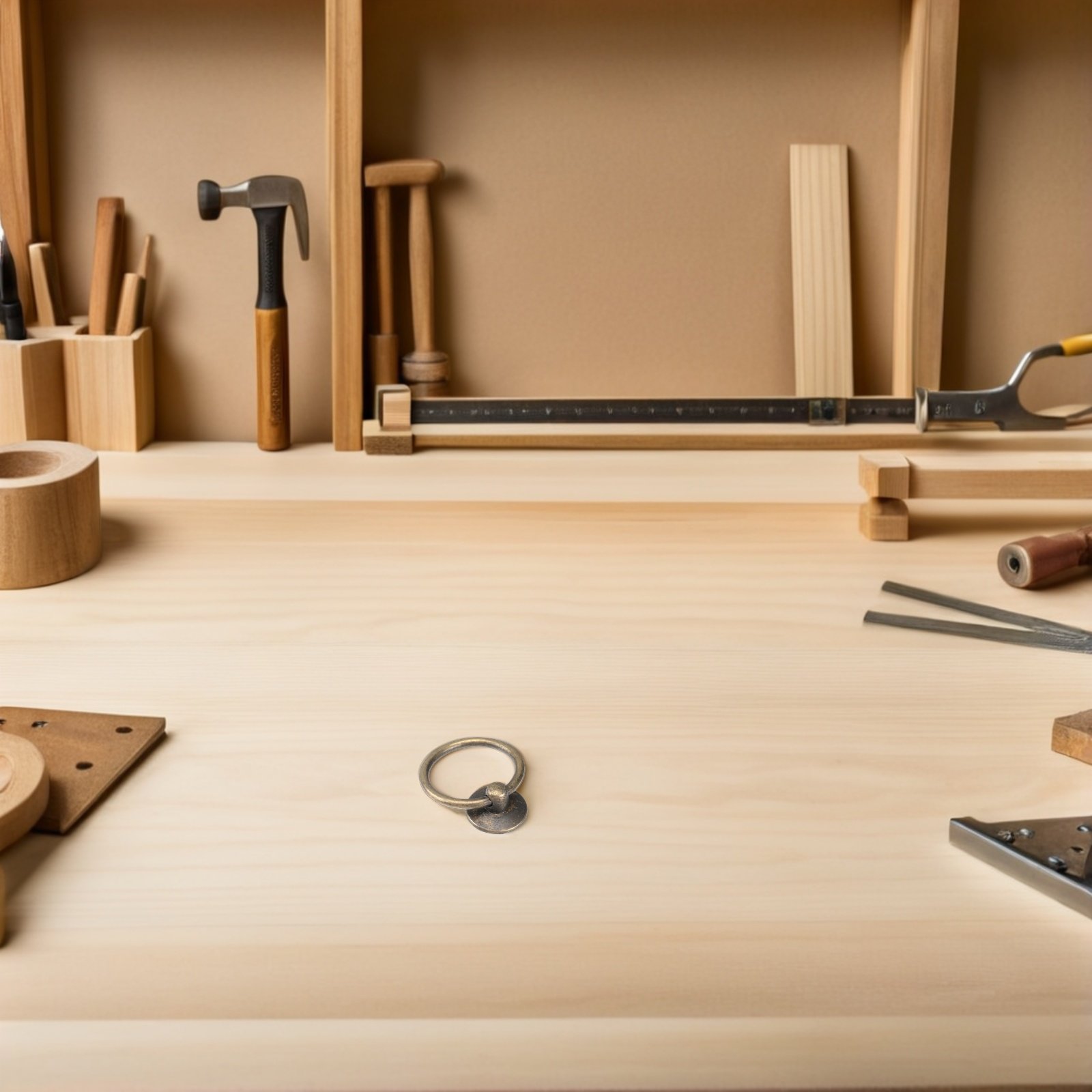 Furniture Hardware Drop Pulls - 8 poignées de tiroir à anneau,